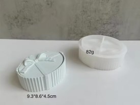 Alhajero oval rayado tapa con moño